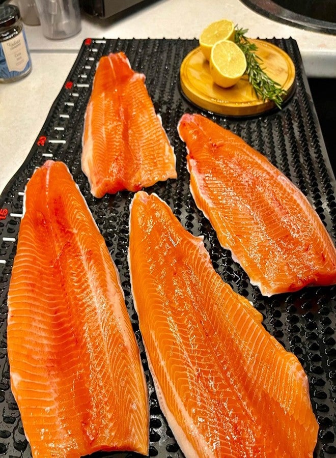 Raprance Fish Fillet Mat with Bamboo Cutting Board, Extra Large 32 x 15.7 inches, Easy Clean, Non-Slip - Image 3