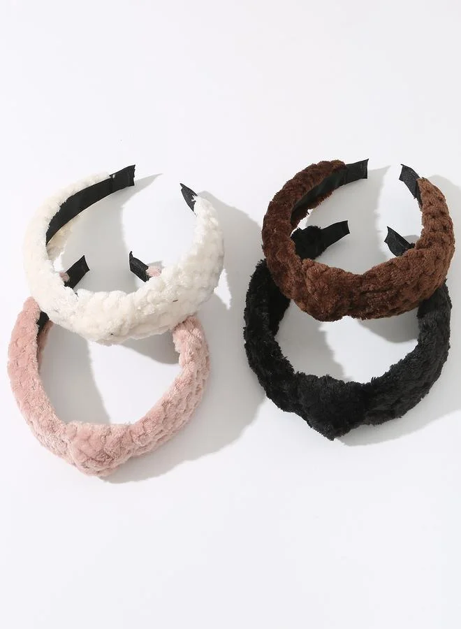 تايك تو Set of 4 - Furry Knot Headband