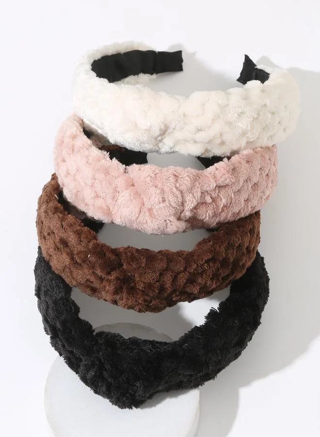 تايك تو Set of 4 - Furry Knot Headband