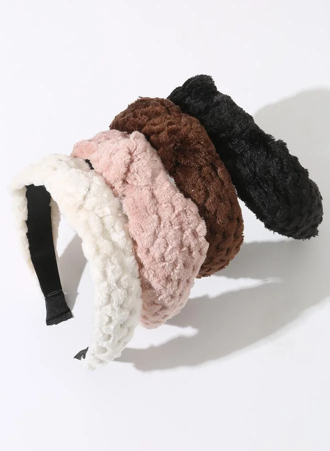 Take Two  Set of 4 - Furry Knot Headband for Women | Best Price UAE
