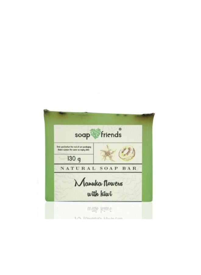Soap&Friends Manuka Flower & Kiwi Bar Soap – Handmade Natural Bath Soap with Moisturizing Kiwi Extract & Soothing Manuka Flower  - Image 2
