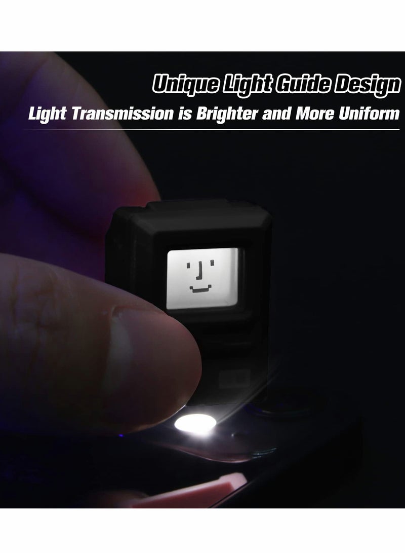 Excefore Custom Keycaps for Esc Key and Tab Key - Magnetic Light Transmission Keycaps - Classic Retro Mechanical Backlit Keyboard Esc Tab Keycap for GK61 GK64 SK87 GH60 PC Gamer ect Most Keyboard(Black)  - Image 2