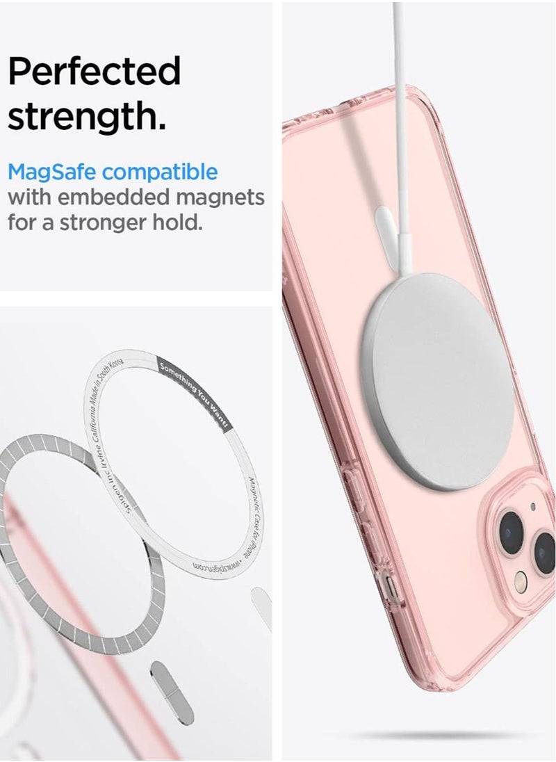 Spigen - Ultra Hybrid Mag Case Cover Compatible with iPhone 13 MagSafe Rose Crystal - Image 1