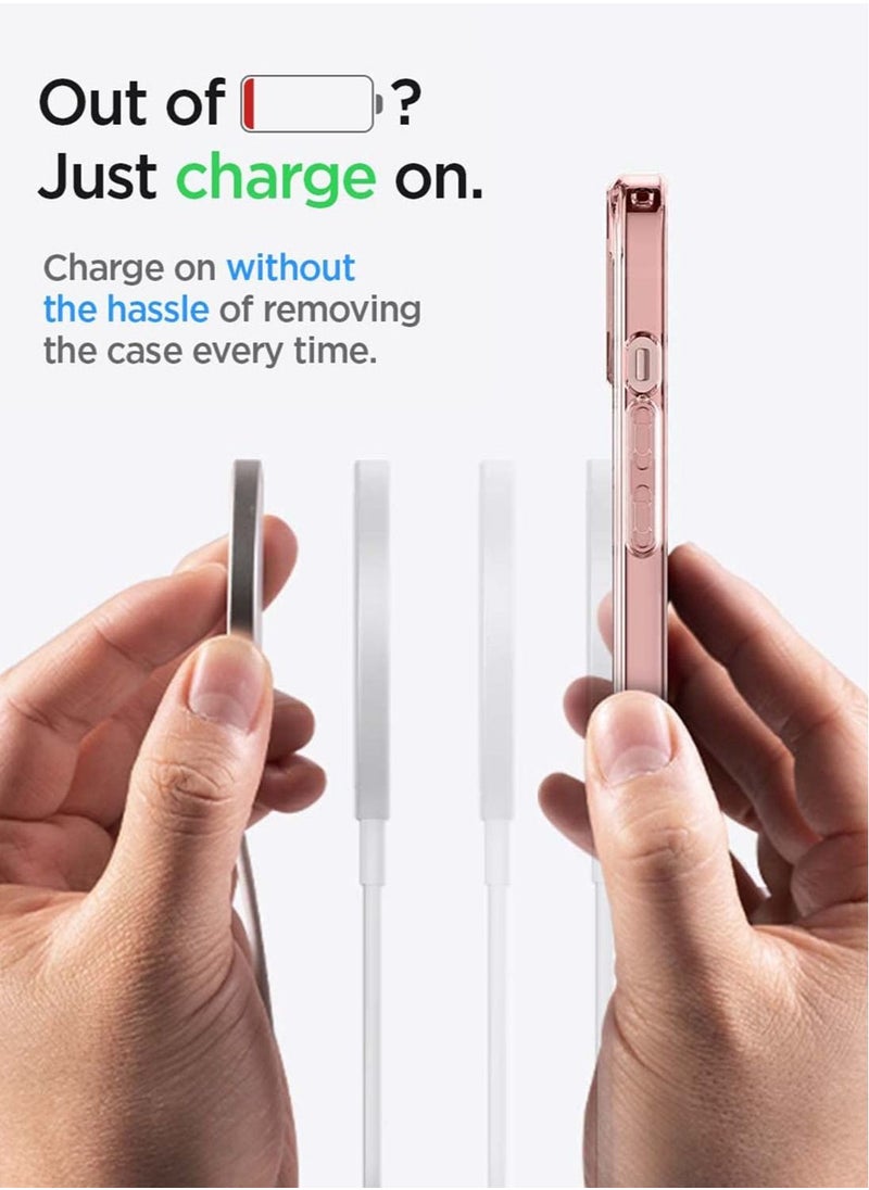 Spigen - Ultra Hybrid Mag Case Cover Compatible with iPhone 13 MagSafe Rose Crystal - Image 1