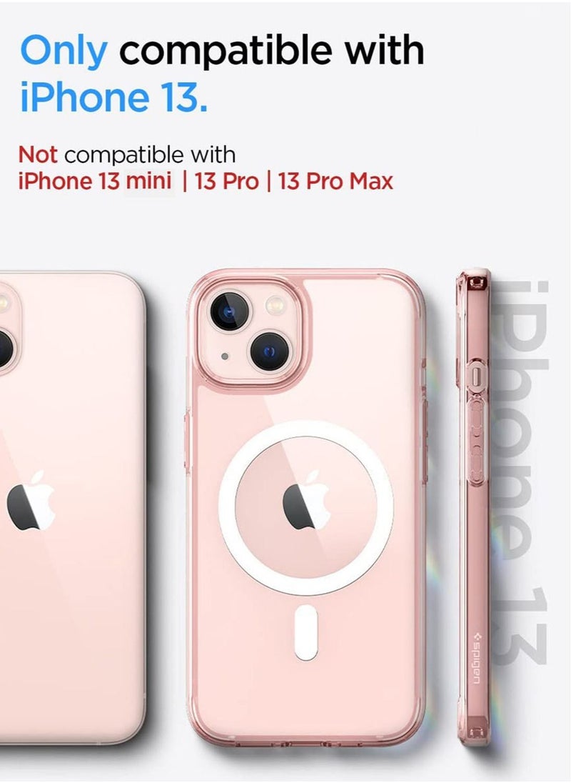 Spigen - Ultra Hybrid Mag Case Cover Compatible with iPhone 13 MagSafe Rose Crystal - Image 1