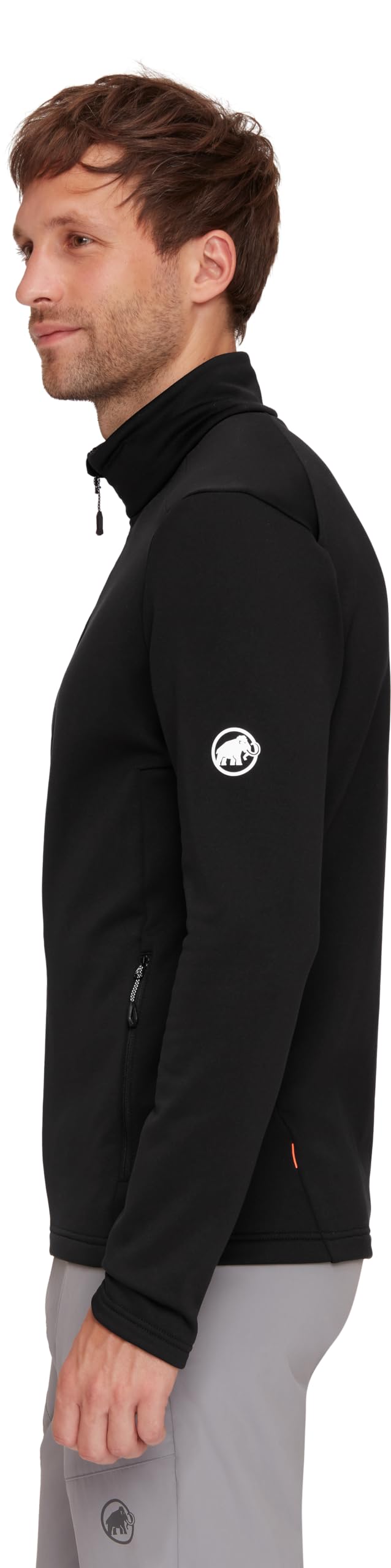 Mammut Outdoor Midlayer Jacket Men – Lightweight Midlayer with Athletic Fit – Durable, Breathable Jacket for Outdoor Adventures, Black, Medium - Image 2
