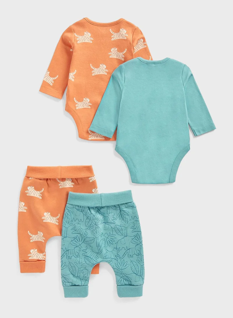 mothercare Infant 2 Pack Assorted Bodysuit & Sweatpants Set