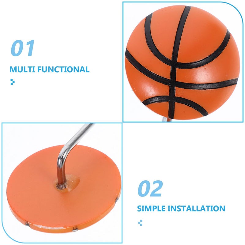 12 Pcs Decorative Bathroom Curtain Rings Resin Clip Hooks For Basketball Shower - Image 4