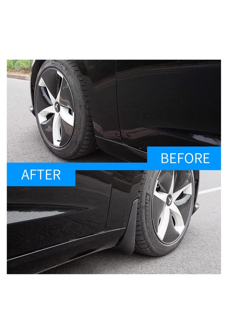 SOLARAE Mud Flaps Splash Guards for Tesla Model 3 - Complete Set of 4 Front and Rear Mudguards with Screws, No Drill Installation, Customized for Full Protection. - Image 4