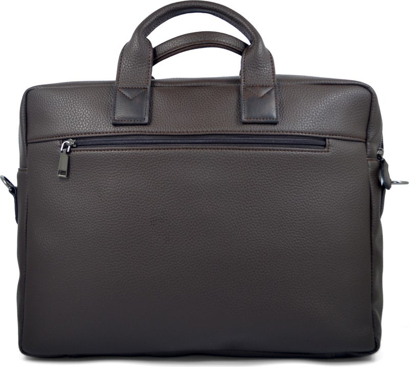 EN Deri EN Leather 15.6-17.3 Inc Waterproof Multi-Compartment Shoulder and Hand Strap Document and Laptop Bag  - Image 2