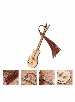 KASTWAVE Guitar Shape Book Marker, Wooden Tassel Bookmark Bamboo Bookmark Vintage Personalized Book Marker Art Craft Decor Gift for Birthday  - Image 5