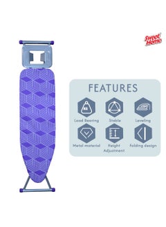Sweet Home Sweet Home Ironing Board with Adjustable Height Mechanism Heat Resistant Foldable Ironing Board Cotton Cover Freestanding Heavy-Duty Non Slip Legs for Home, Laundry Room or Dormitory Use  - Image 3