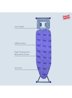 Sweet Home Sweet Home Ironing Board with Adjustable Height Mechanism Heat Resistant Foldable Ironing Board Cotton Cover Freestanding Heavy-Duty Non Slip Legs for Home, Laundry Room or Dormitory Use  - Image 4