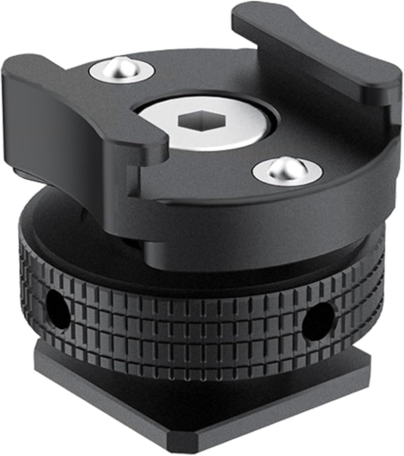 360 Rotating Cold Shoe Microphone Stand Adapter High Compatibility For Studio Outdoor Vlogging - Image 1