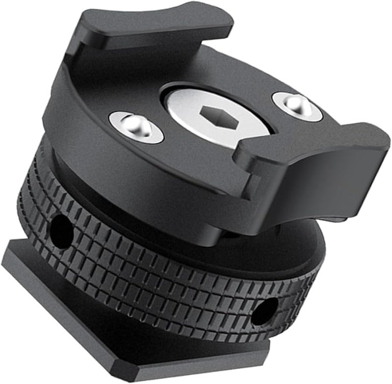 360 Rotating Cold Shoe Microphone Stand Adapter High Compatibility For Studio Outdoor Vlogging - Image 5