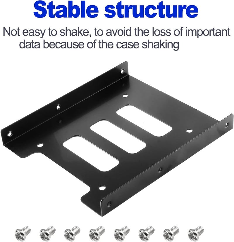 Suiwotin 12PCS SSD Bracket 2.5 to 3.5 Adapter, HDD Hard Disk Drive Bays Holder, Mounting Kit With Metal Adapter, Screwdriver and Screws - Image 5