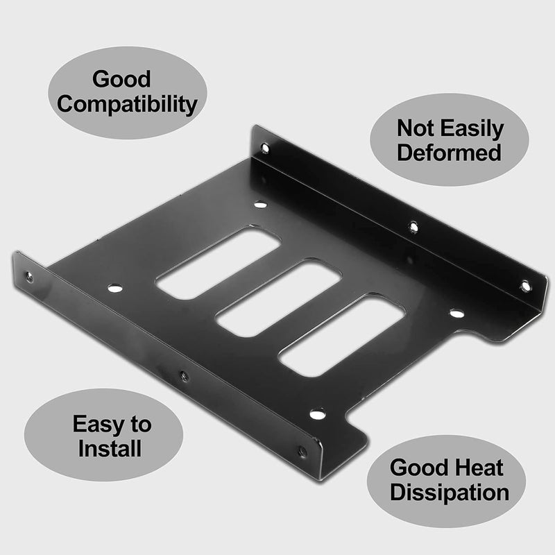 Suiwotin 12PCS SSD Bracket 2.5 to 3.5 Adapter, HDD Hard Disk Drive Bays Holder, Mounting Kit With Metal Adapter, Screwdriver and Screws - Image 4