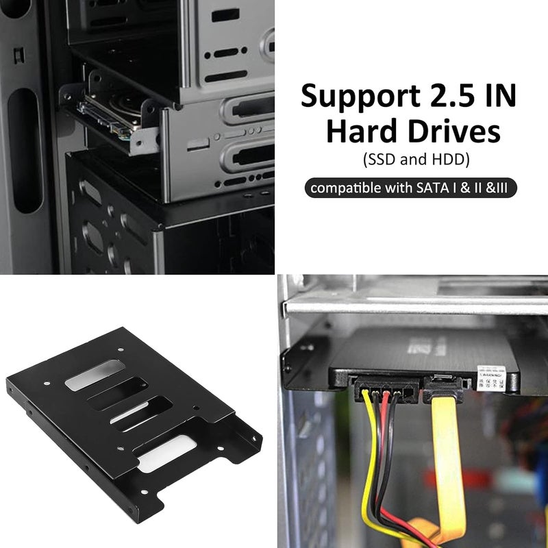 Suiwotin 12PCS SSD Bracket 2.5 to 3.5 Adapter, HDD Hard Disk Drive Bays Holder, Mounting Kit With Metal Adapter, Screwdriver and Screws - Image 2