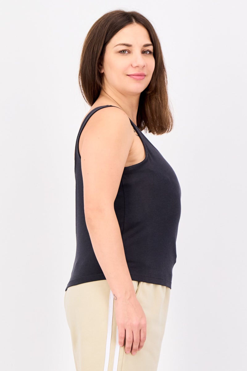 Nike Women Tight Fit One Shoulder Sleeve Outdoor Tank Top, Charcoal - Image 2