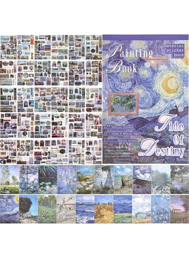Auguro Vintage washi Stickers Ephemera Sticker Book for Journaling with 500 Stickers and 20 Scrapbook Papers Art Journal Sticker - Image 1