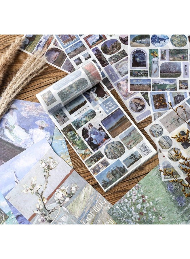 Auguro Vintage washi Stickers Ephemera Sticker Book for Journaling with 500 Stickers and 20 Scrapbook Papers Art Journal Sticker - Image 2