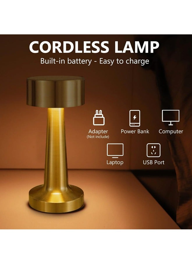 صاروخ فلاير مصباح طاولة LED مع مستشعر يعمل باللمس ، 3 أوضاع ، تعتيم بدون خطوات ، مصباح مكتبي لاسلكي محمول قابل لإعادة الشحن موفر للطاقة ، مناسب لغرف النوم ، حضانة الأطفال ، المطاعم ، منضدة ، تراسات ، فنادق ، مصابيح بجانب السرير - Image 2