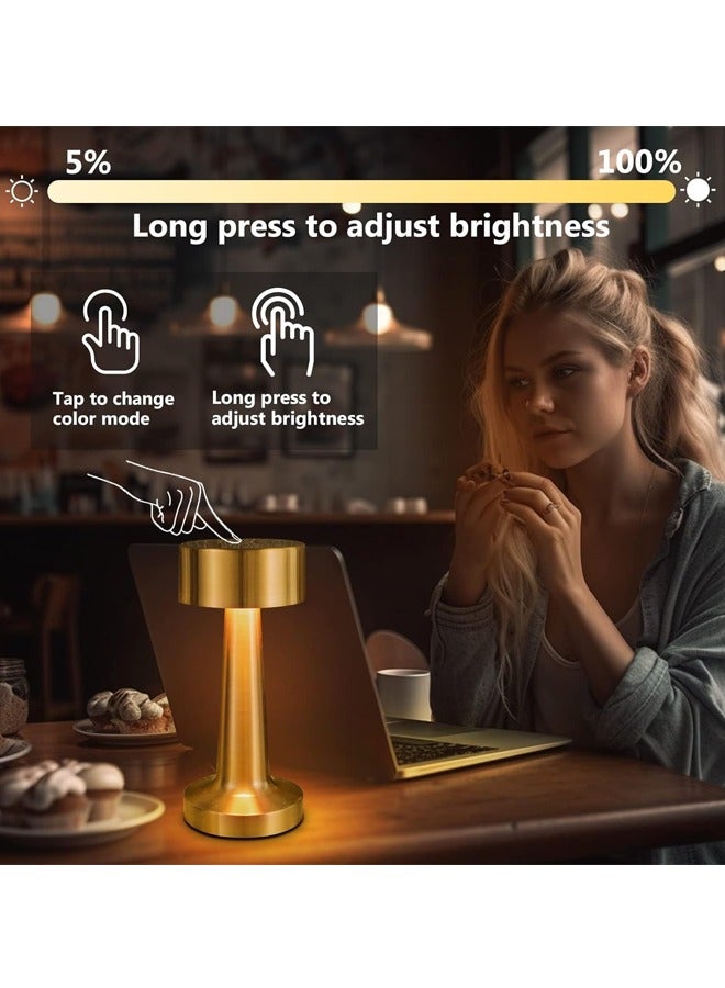 صاروخ فلاير مصباح طاولة LED مع مستشعر يعمل باللمس ، 3 أوضاع ، تعتيم بدون خطوات ، مصباح مكتبي لاسلكي محمول قابل لإعادة الشحن موفر للطاقة ، مناسب لغرف النوم ، حضانة الأطفال ، المطاعم ، منضدة ، تراسات ، فنادق ، مصابيح بجانب السرير - Image 5