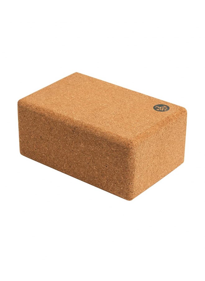 Manduka Manduka Cork Yoga Block Resilient Sustainable Material, Portable, Comfortable, Easy to Grip Fitness, Yoga Exercise & Pilates | 9" x 6" x 4"  - Image 1