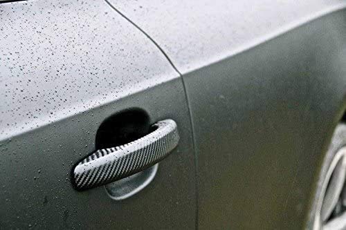 QUADA 3D Carbon Fiber Car Decoration Stickers,Rear View Mirror Stickers DIY Door Handle Paint Scratch Protector Sticker Door Sill Scuff Guard,Welcome Pedal Protect Bumper Protector Sticker (12x100) - Image 3