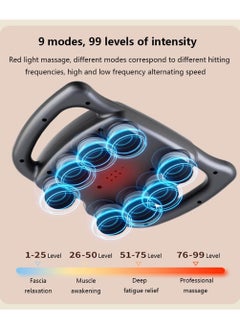EzzySo Massage Gun Percussion Deep Tissues Muscle Massager Gun Muscle Relaxation With 8 Heads Massage Device Portable Massage Vibrator Multi Mode For Back Neck Pain Relief Muscle Relaxation  - Image 5