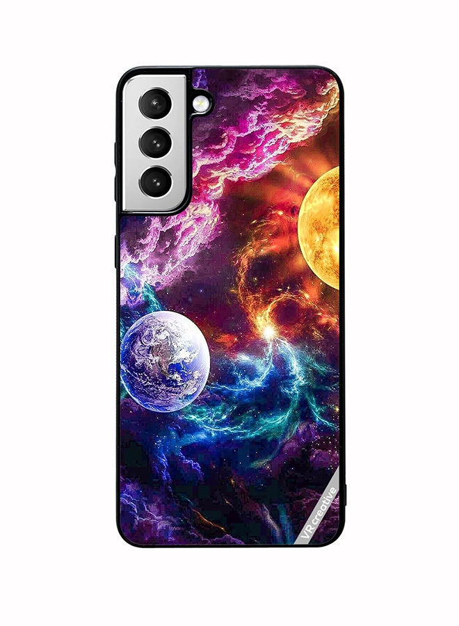 VR CREATIVE Protective Case Cover For Samsung Galaxy S22 Plus 5G Beautiful Galaxy Design Multicolour - Image 1