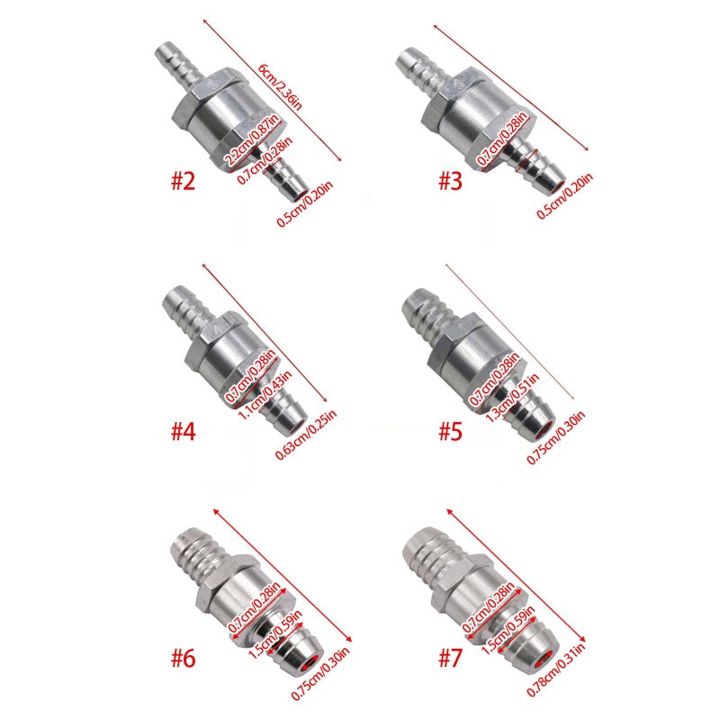12mm Aluminum Alloy Inline Check Valve Single Way Non Return Flow Control for Auto Motorbike Ship - Image 5