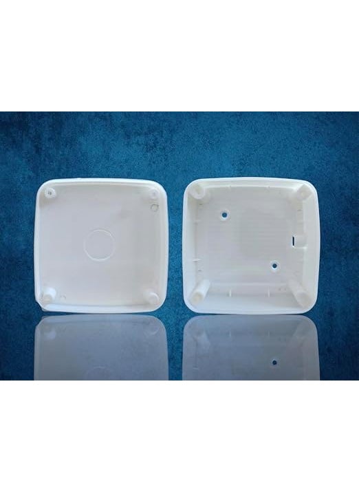 WALLPLAST WALLPLAST Heavy Duty 4x4 CCTV Camera Junction Box PP Material Glossy White Finish Made in India pack of 10  - Image 3