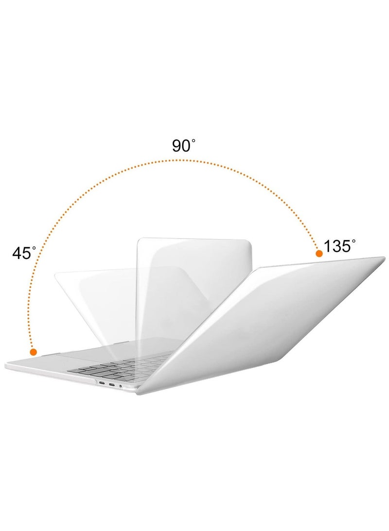 قشرة صلبة متجمدة لـ MacBook Pro 13 بوصة حالة 2016-2023 إصدار M2 رقاقة A2338 / M1 A2251 A2289 A2159 A1989 A1706 A1708 غطاء واقي من القشرة الصلبة البلاستيكية (واضح) - Image 4