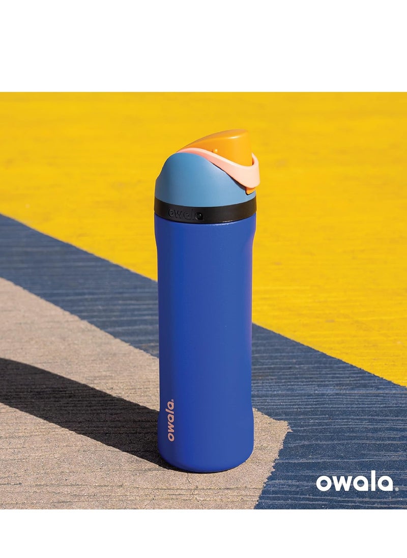 Owala - FreeSip Insulated Stainless Steel Water Bottle with Straw for Sports and Travel, BPA-Free, 24-Ounce, Green - Image 1