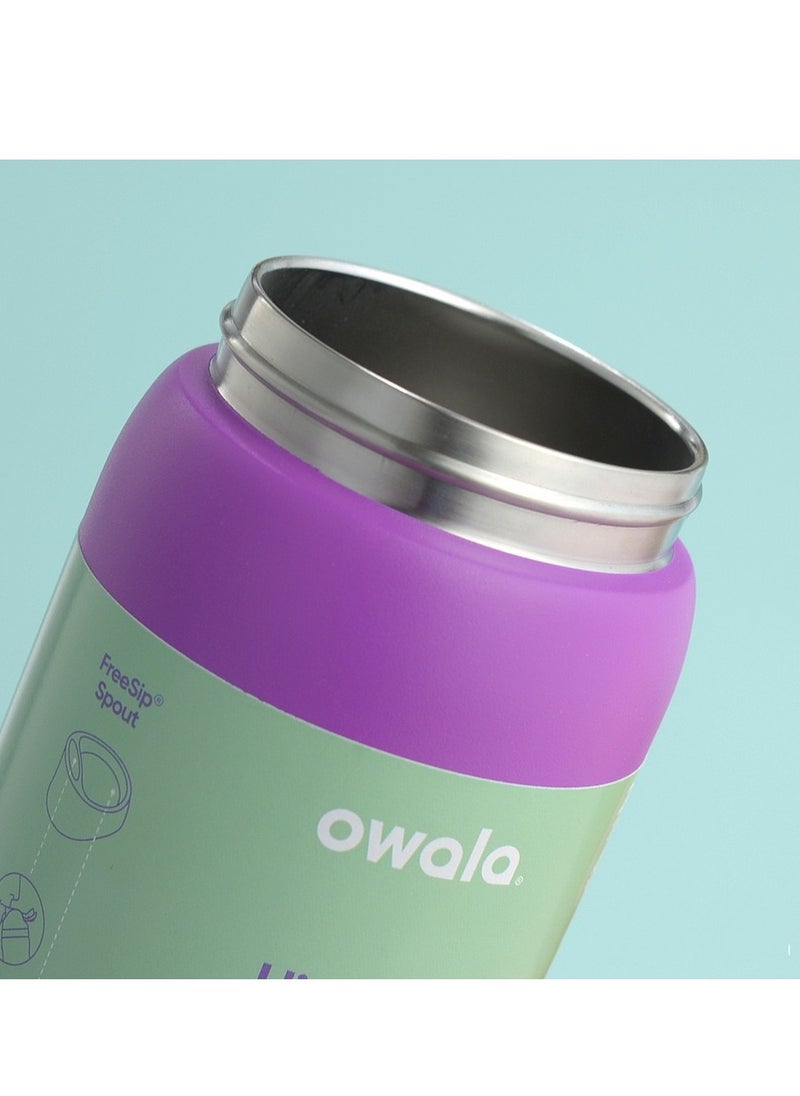 Owala - FreeSip Insulated Stainless Steel Water Bottle with Straw for Sports and Travel, BPA-Free, 24-Ounce, Green - Image 1