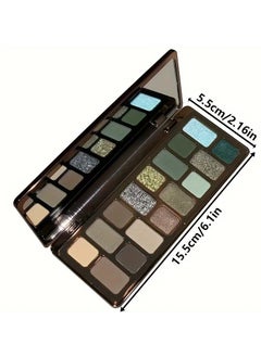 16-Color Eye Shadow Palette - Vibrant Matte and Pearlescent Finishes with Explosive Flash Effect, Smoked and Retro Styles - Rich Grey and Earthy Green Hues, Advanced Color Palette, High Gloss Powder, Multi-function Makeup Plate - pzsku/Z6FB9E5215A3A884980F1Z/45/_/1726551879/64e744c2-3a89-4d6b-bdf0-2d74c4cf06ef