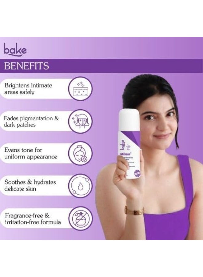 BAKE IntiErase™ Intimate Brightening Roll-On Serum With 5% Azelaic Acid, 5% Niacinamide, Alpha Arbutin | For Dark Underarms, Inner Thighs, Knees & Bikini Area | Intimate Areas for Women & Men - 50ml - Image 3