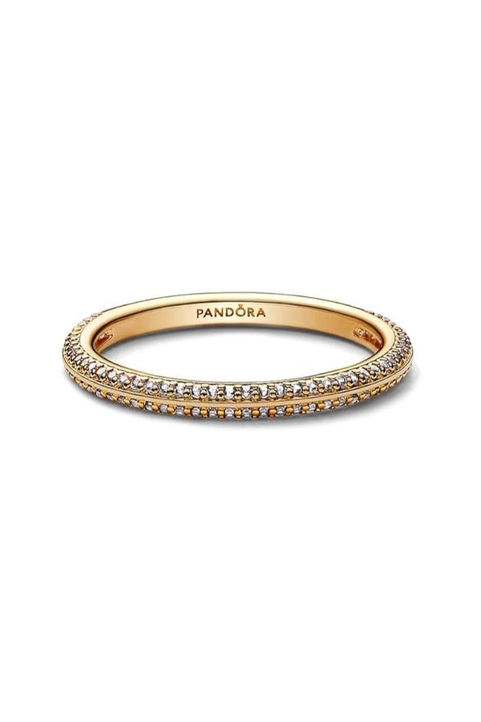 PANDORA 14K Gold-Plated Ring with Clear Cubic Zirconia - Image 2