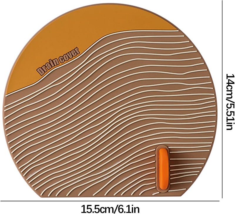 comfrt Silicone Sink Floor Cover, Tub Stopper Silicone Floor Drain Anti-Odor Mat, Silica Gel Drain Plugs, Deodorizing Cover, Kitchen Seal, Sewer Deodorization Suitable for Kitchen, Bathro - Image 3