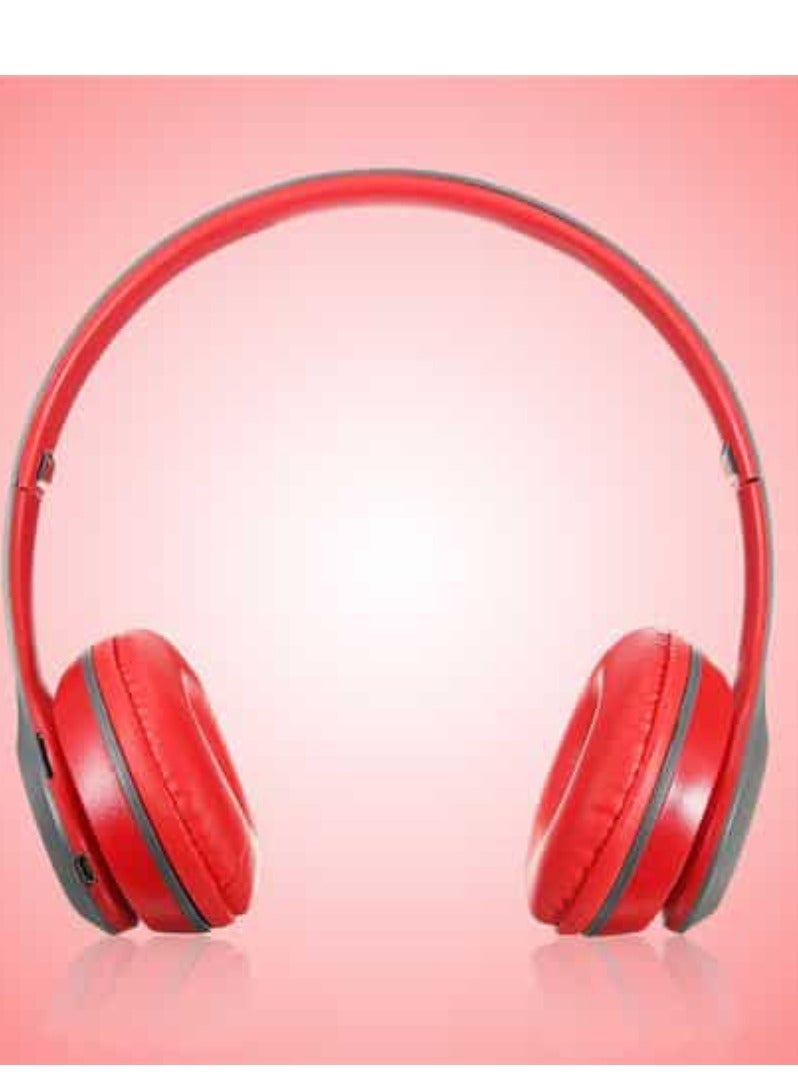 P9 Immersive Active Noise Cancelling Over-Ear Headphones, Epitome of Cutting-Edge Design and Premium Sound Quality. Elevate Your Listening Experience, Fusion of Style and Comfort (Red)