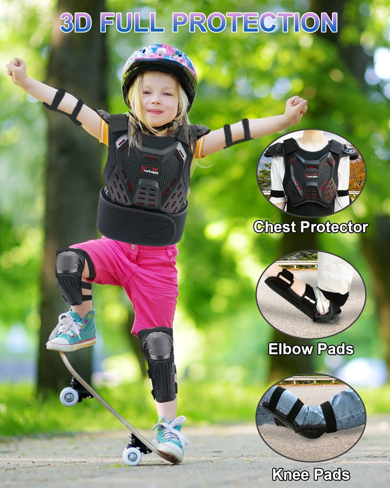 StarknightMT Kids Dirt Bike Gear - Youth Motorcycle Gear Riding Protective Motocross Armor Suit Chest Protector for Boys Girls Biking Cycling Skating Off-Road, Black - Image 4
