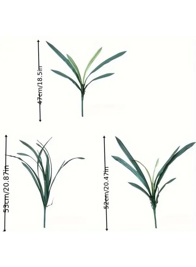 Cymbidium Orchid Leaves 4Pcs 20 87 Inch Soft Touch Faux Plants For Home Decor - Image 4