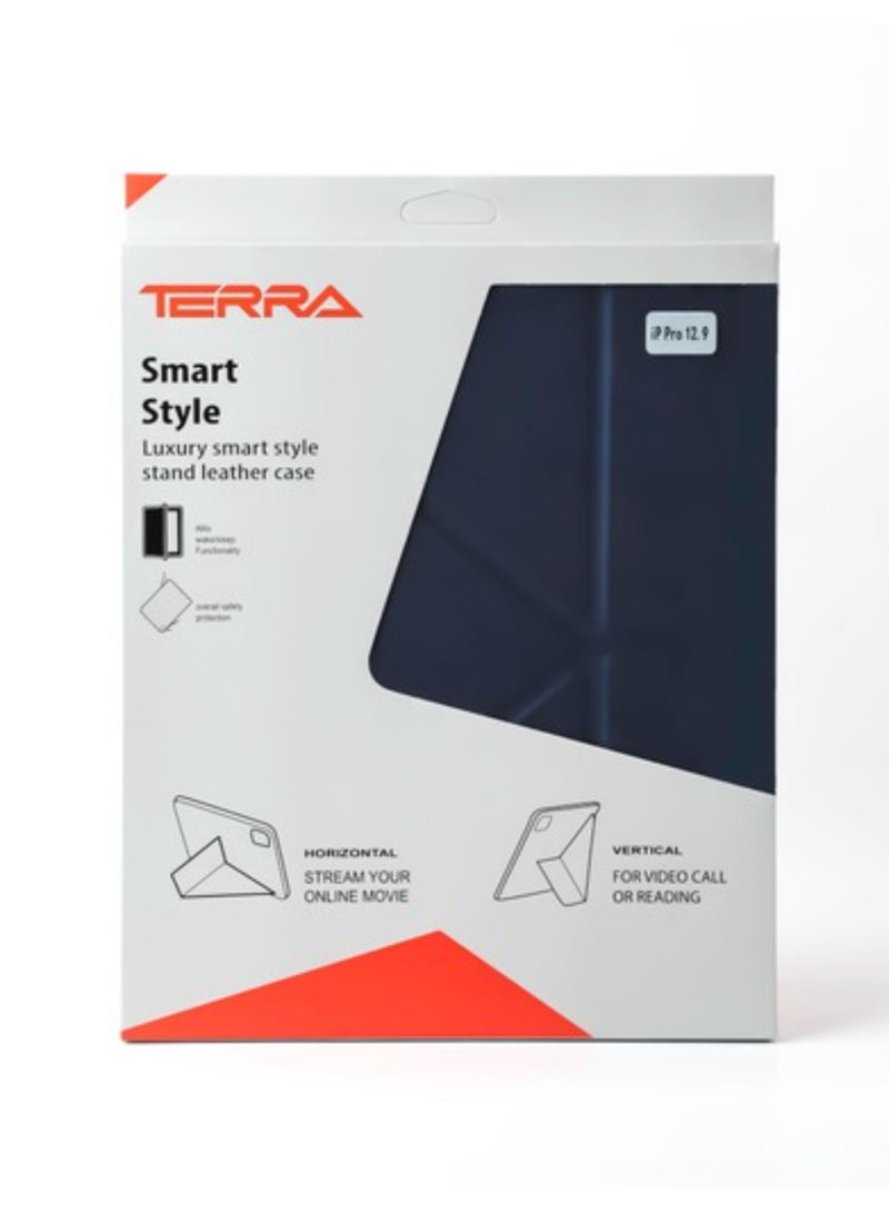 Terra - Terra Protective Case Cover For Apple iPad 12.9 Inch Blue - Image 1