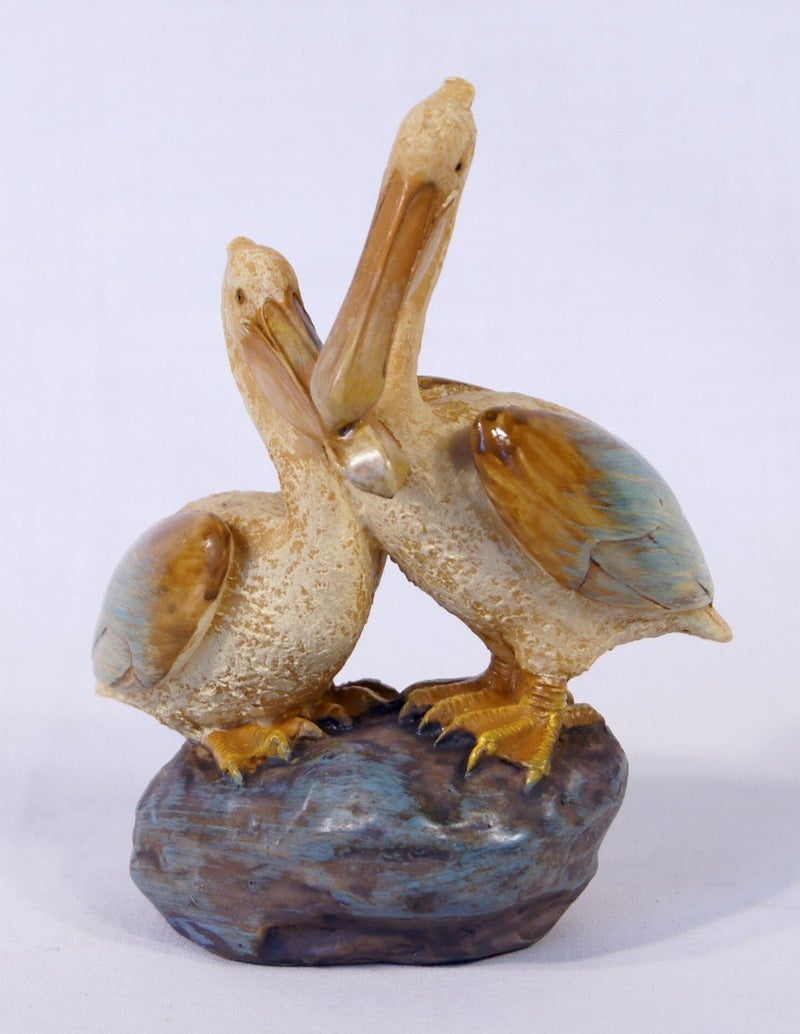SC Hand Painted Twin Pelican Bird Lovers Figurine 5.25" - Image 2