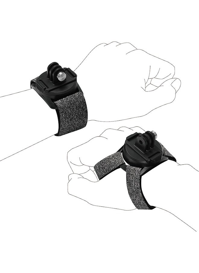TELESIN - TELESIN Upgraded Wrist Strap, 360 Rotation Arm Plam Ankle Mount Band Holder Cycling Mount for GoPro Max Hero 11 10 9 8 7 6 5 Insta360 One R X2 Go2 DJI Osmo Action 2 Camera Accessories - Image 1