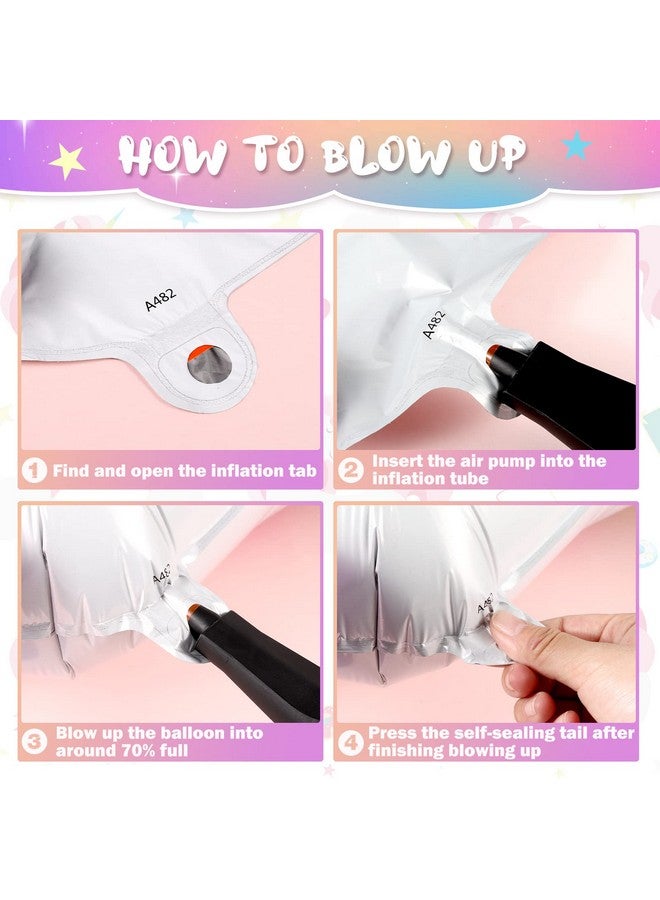 Zomiboo 6 Pieces Inflatable Unicorn Rainbow Unicorn Standing Unicorn Party Decorations Unicorn Party Supplies Unicorn Balloons Toy for Themed Birthday Party Pool Fun, 23 x 16 Inches - Image 3