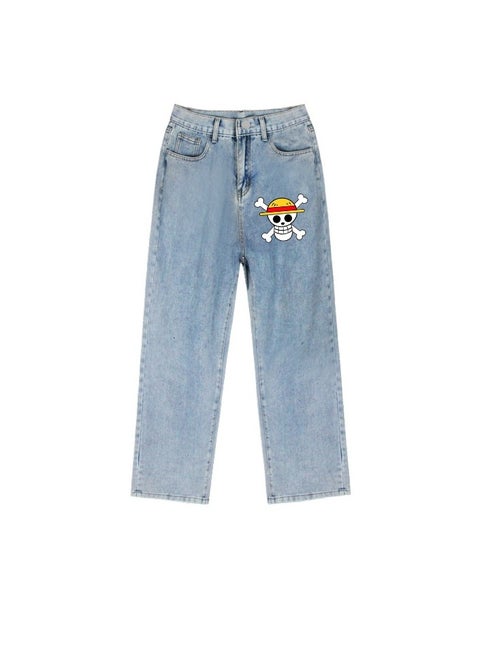 New One Piece Wide Leg Casual Jeans