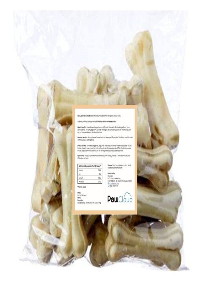 PawCloud Rawhide Pressed Dog Chew Bone, Dog Bone Treat, 3 Inch (3kg) - Image 2