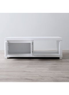DANUBE HOME Kalmal Coffee Table Multifunctional Living Room Table Space Saving Center Table Modern Design Furniture for Home 120x60x43 cm Pearl White  - Image 5